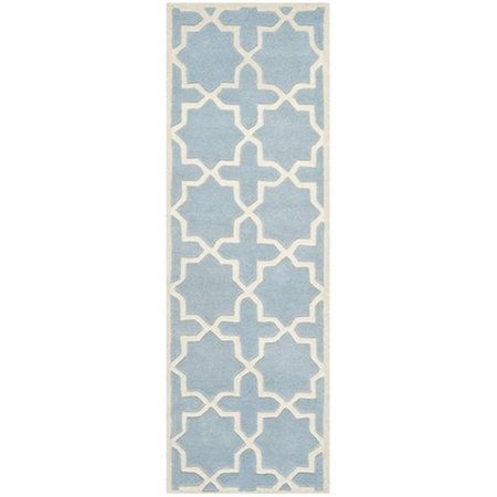 SAFAVIEH Chatham Hand Tufted Small Rectangle Rug- Blue - Ivory- 3 x 5 ft. CHT732B-3